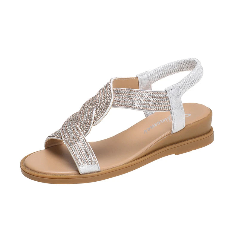 Crystal Platform Roman Summer Sandals
