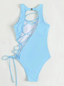 Strappy Bandage One Piece Swimsuit