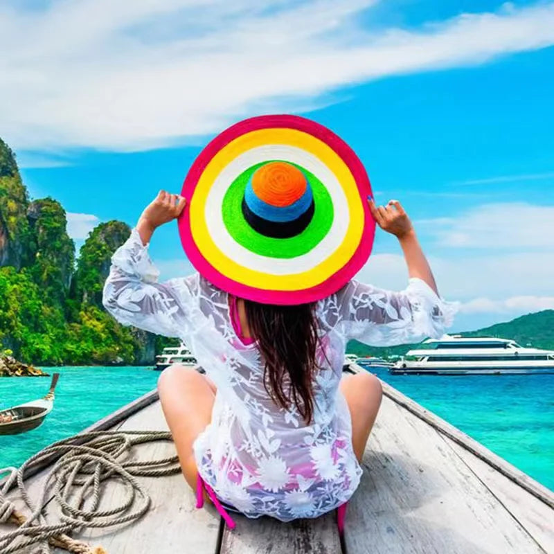 Oversized Foldable Straw Sun Hat