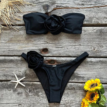 Floral Lace Up Bikini Set