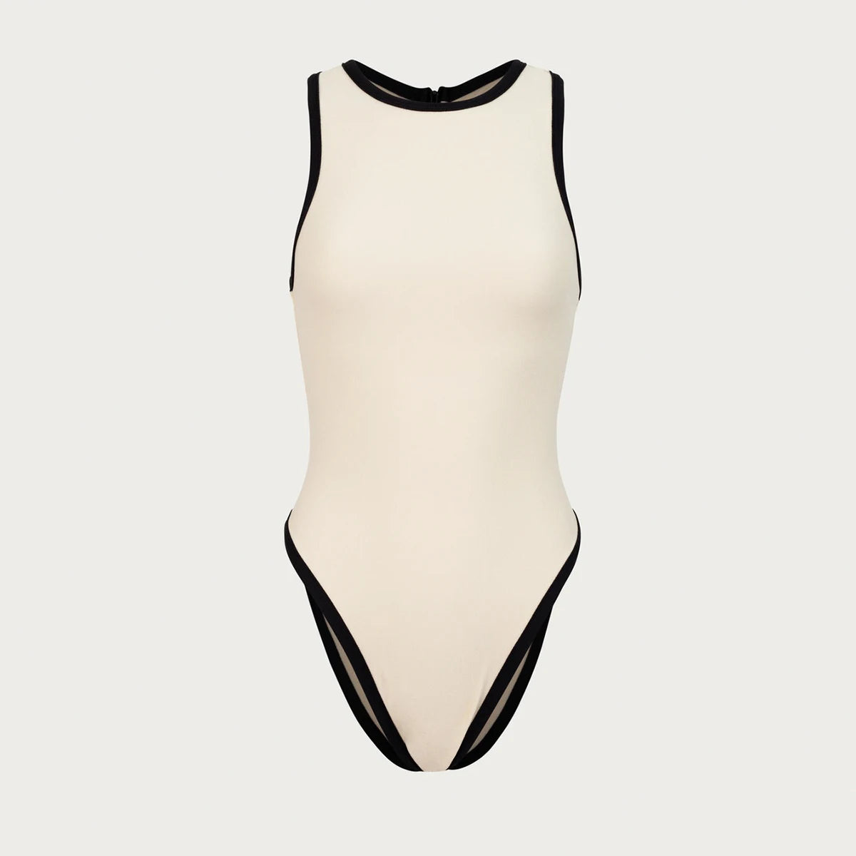 Patchwork Halter One Piece Swimsuit