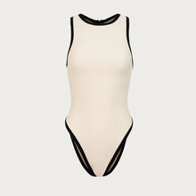 Patchwork Halter One Piece Swimsuit