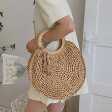 Tassel Straw Shoulder Beach Bag