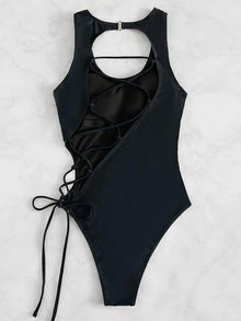 Strappy Bandage One Piece Swimsuit