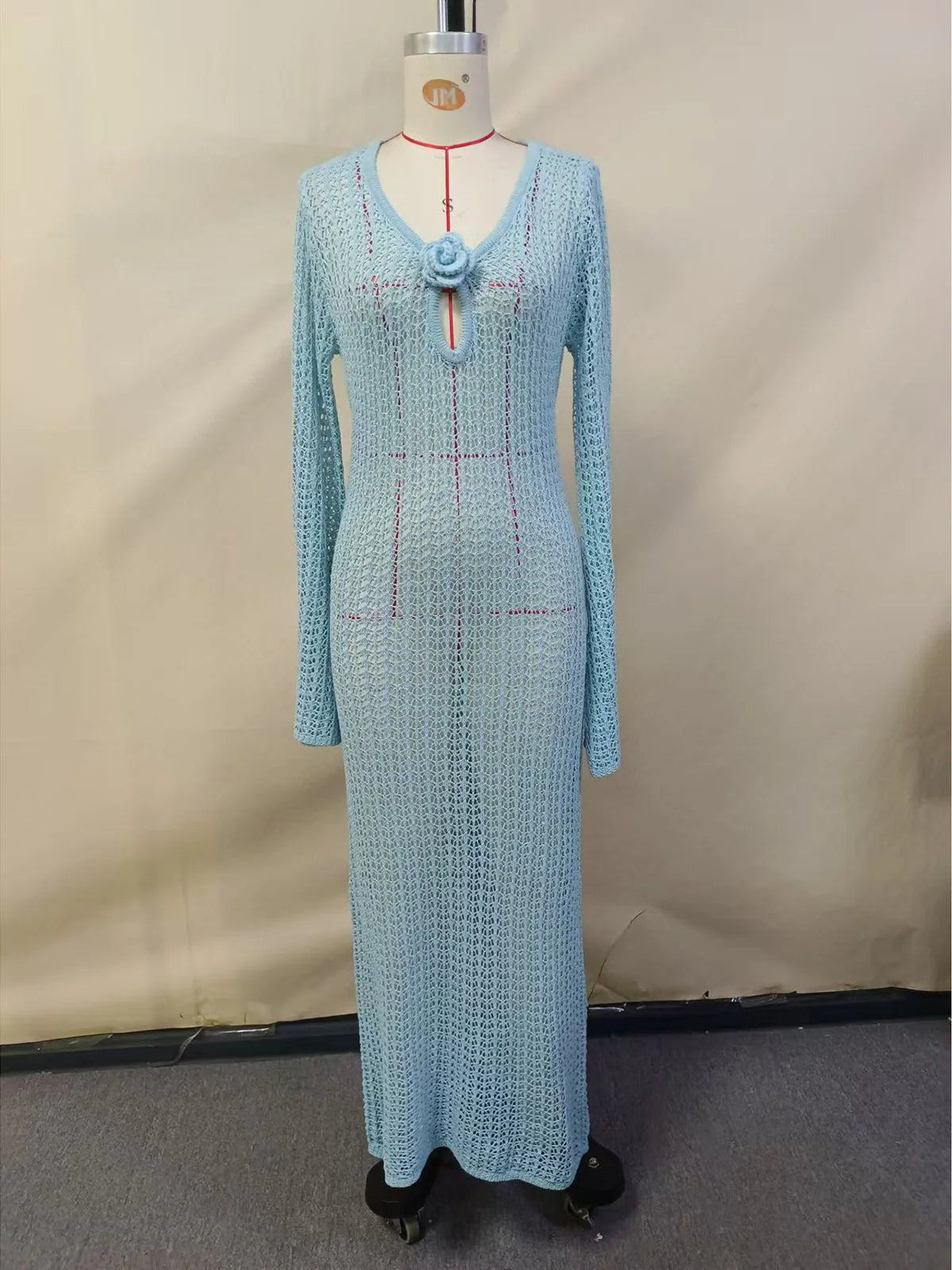 3D Flower Crochet Beach Tunic