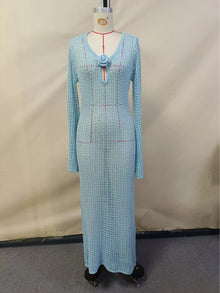 3D Flower Crochet Beach Tunic