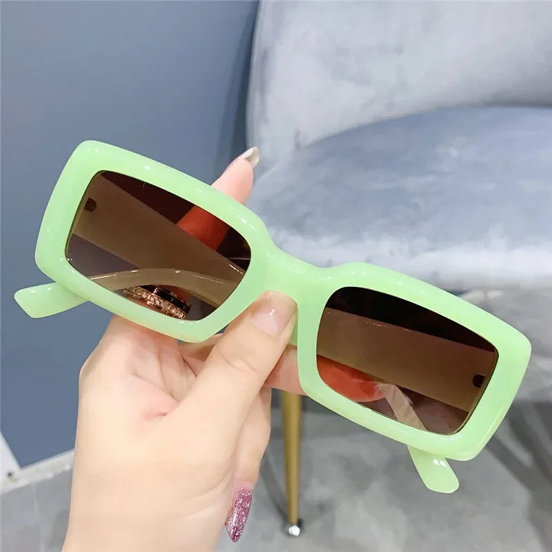 Retro Rectangle UV400 Sunglasses Shades