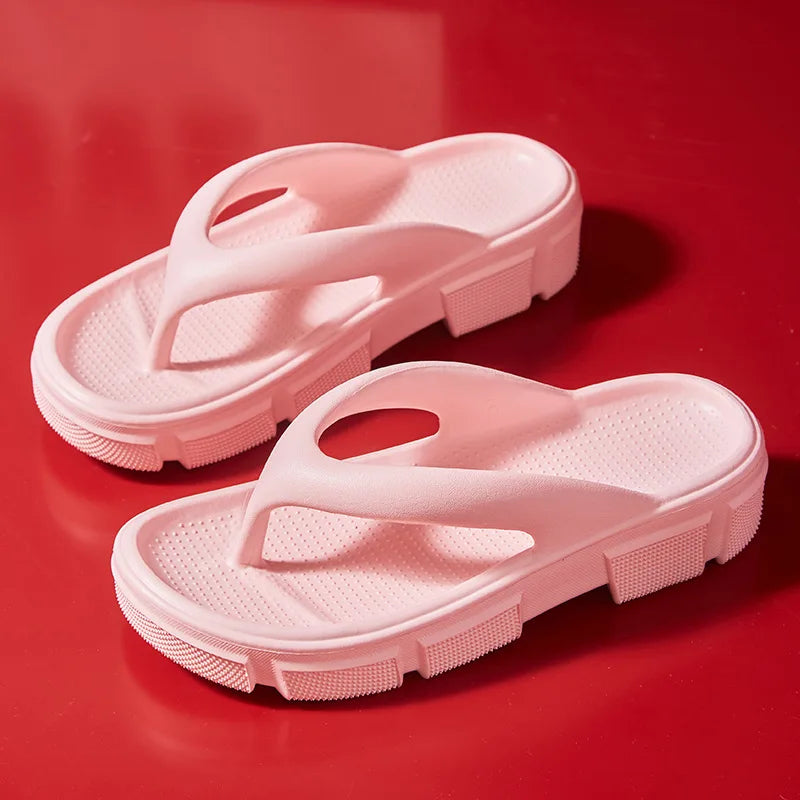 Thick Sole Wedge Flip Flops