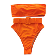 High Waist Bandeau Bikini Set