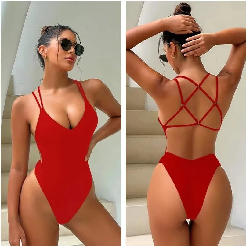 Padded Beach One Piece Swimsuit