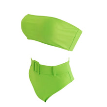High Waist Bandeau Bikini Set