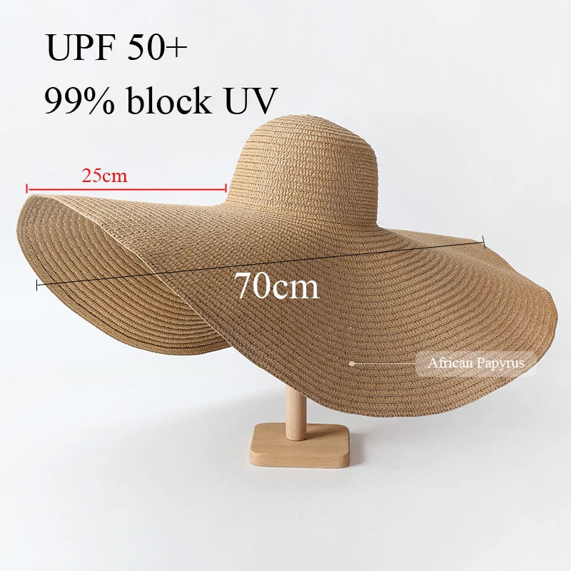 Oversized Foldable Straw Sun Hat