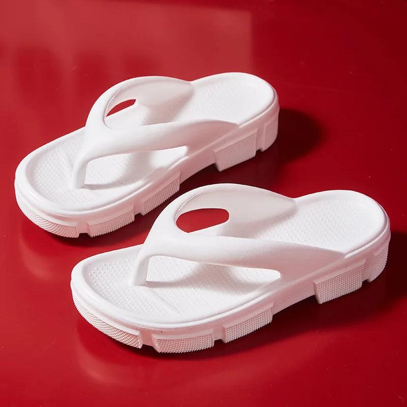 Thick Sole Wedge Flip Flops