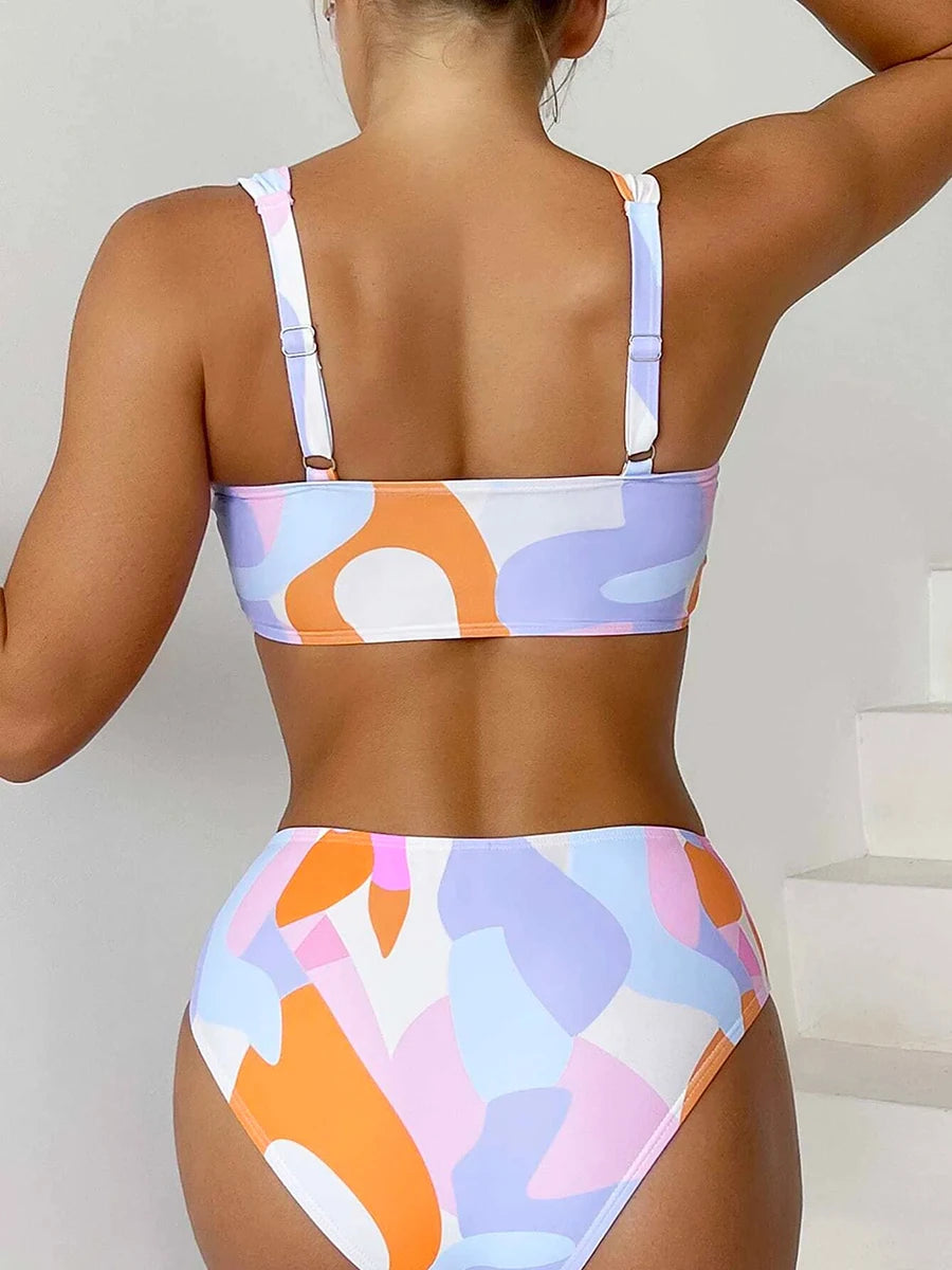Bandeau High Waist Bikini Set