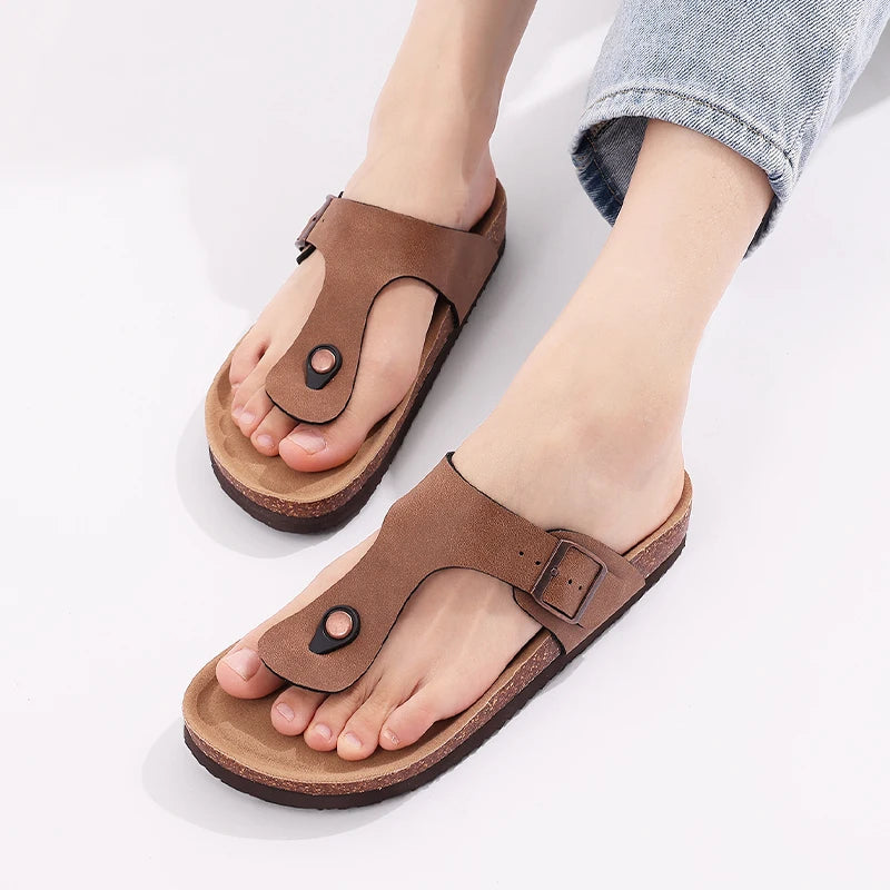 Soft Cork Summer Flip Flops