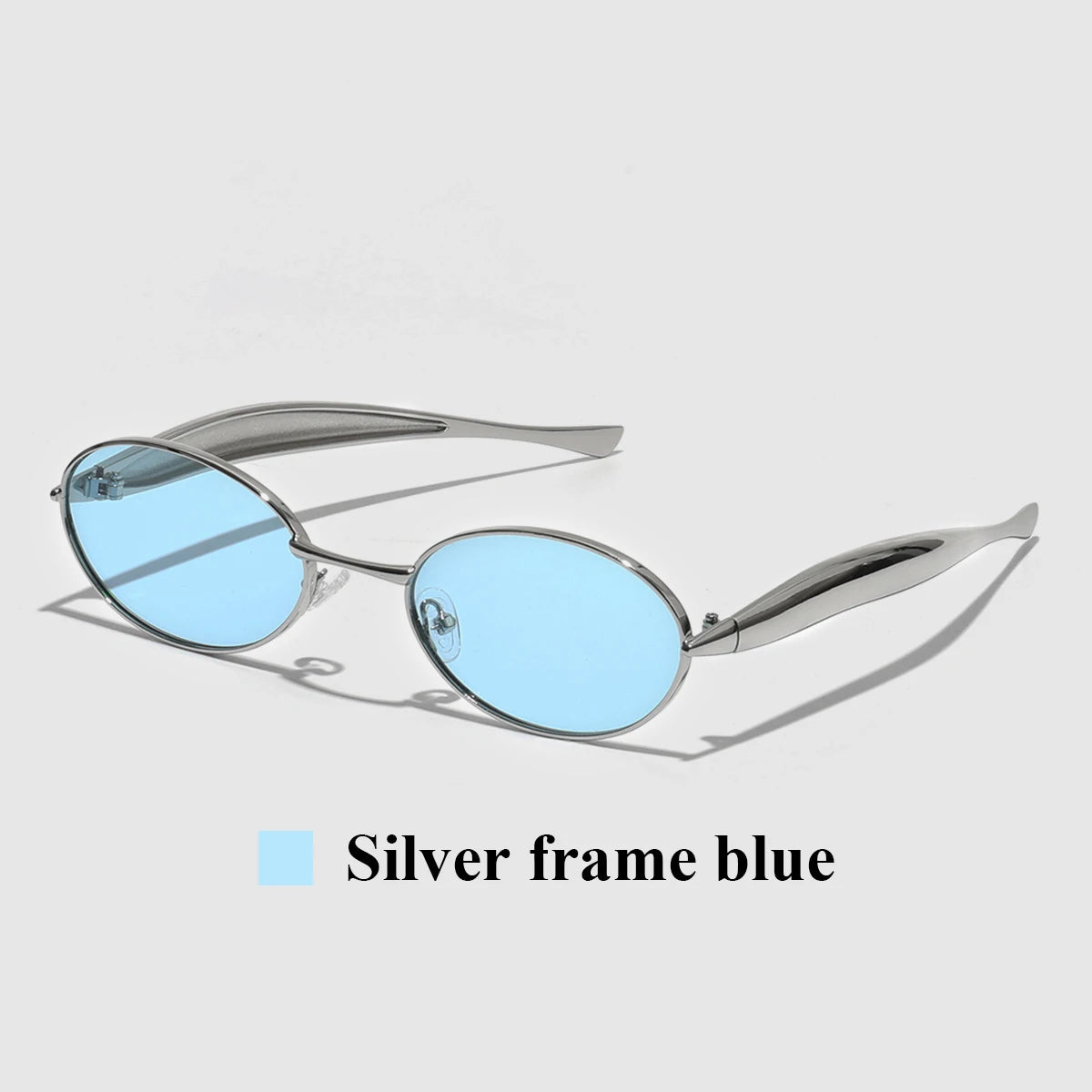 Oval Metal UV400 Sunglasses Shades