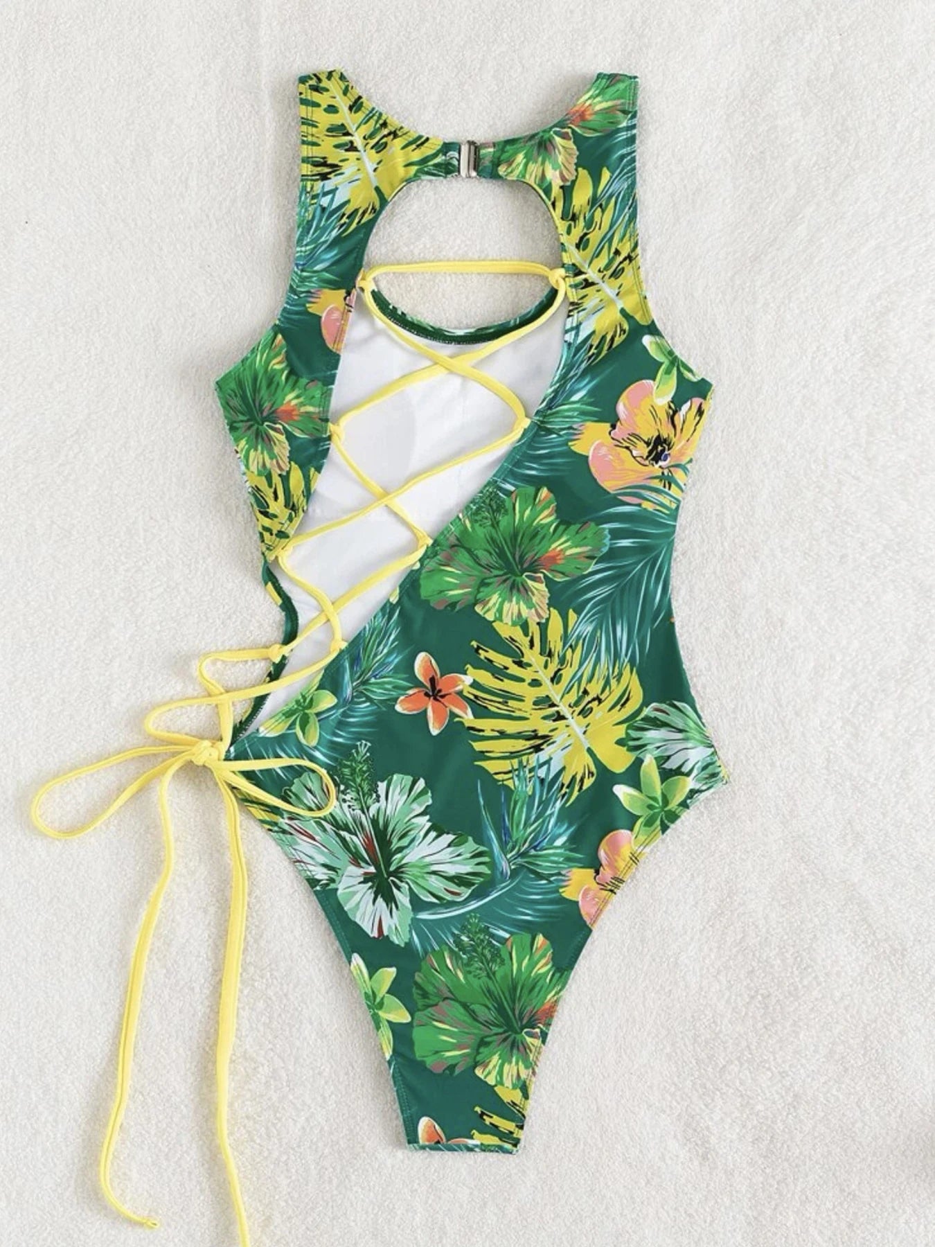 Strappy Bandage One Piece Swimsuit