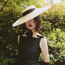 Ribbon Flat Top Straw Hat