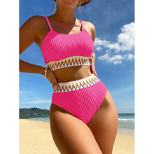 Pleated Triangle Halter Bikini Set
