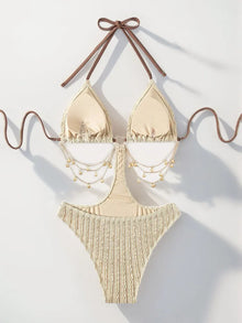 Hollow Push Up Monokini Swimsuit