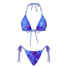 Lace Up Print Bikini Set