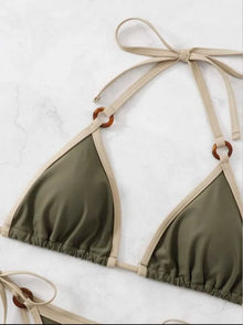 Green Ring String Bikini Set