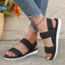 Black Lace Up Flat Sandals