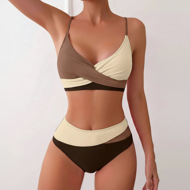 Patchwork Cross Bikini Set