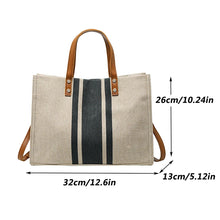 Canvas Stripe Bucket Crossbody Bag
