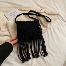 Hollow Woven Crossbody Beach Bag