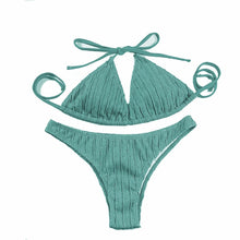 Jacquard Drawstring Bikini Set