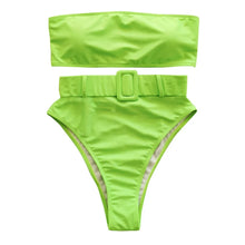 High Waist Bandeau Bikini Set