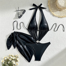 Shiny Backless One Piece Swimsuit