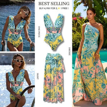 V Neck Skirted Swimsuit Set