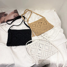 Hollow Woven Crossbody Beach Bag
