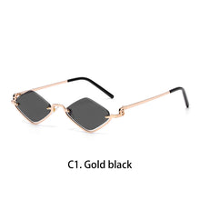 Polygonal Metal Cat Eye Sunglasses